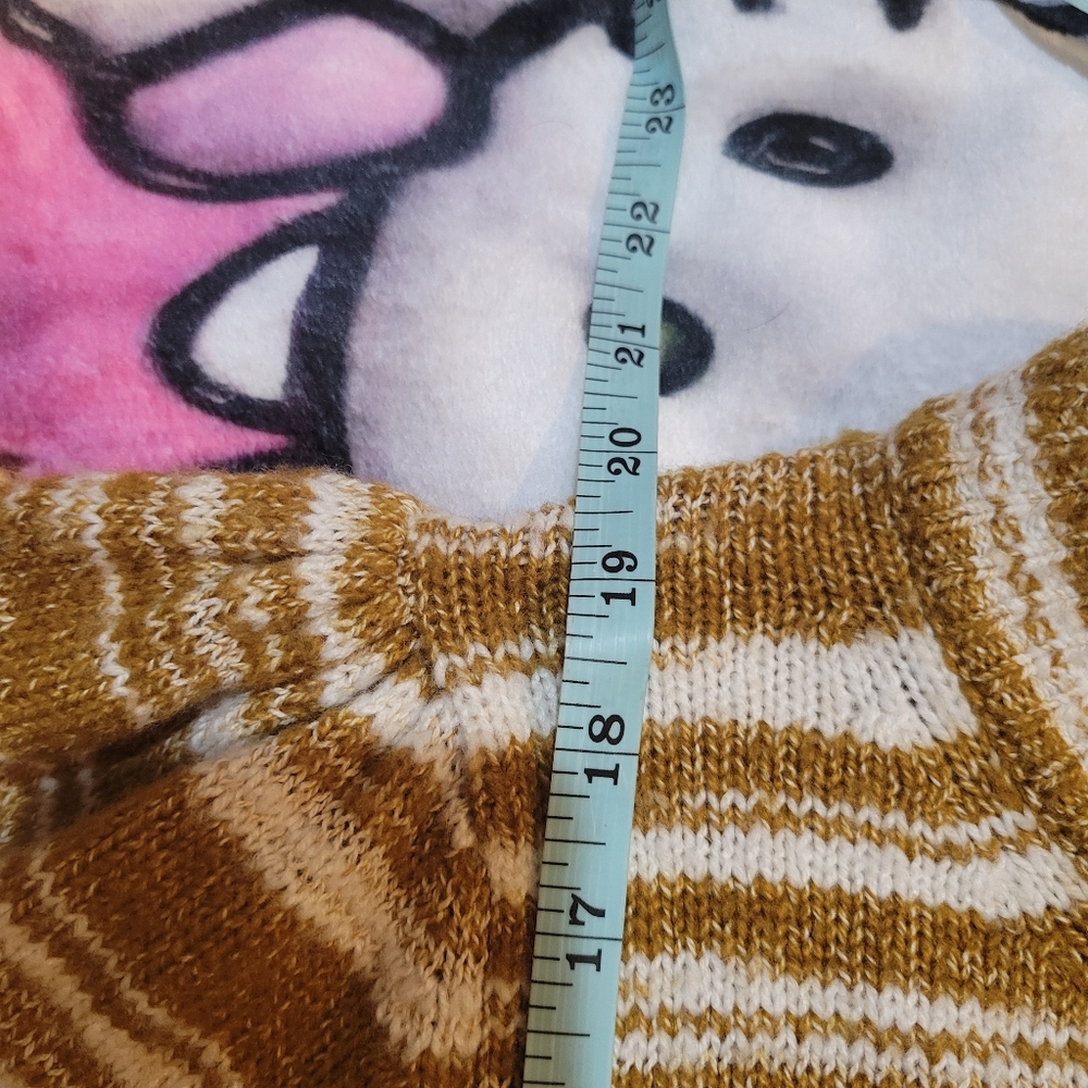 French Connection Brown And White Striped Womens Sweater Casual | Large - Picture 7 of 7